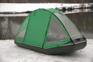 Фото тента-палатки на лодку Аква 2800